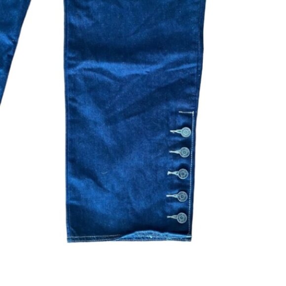 High Waisted Button Cuff Jeans Size 10 - Picture 8 of 12